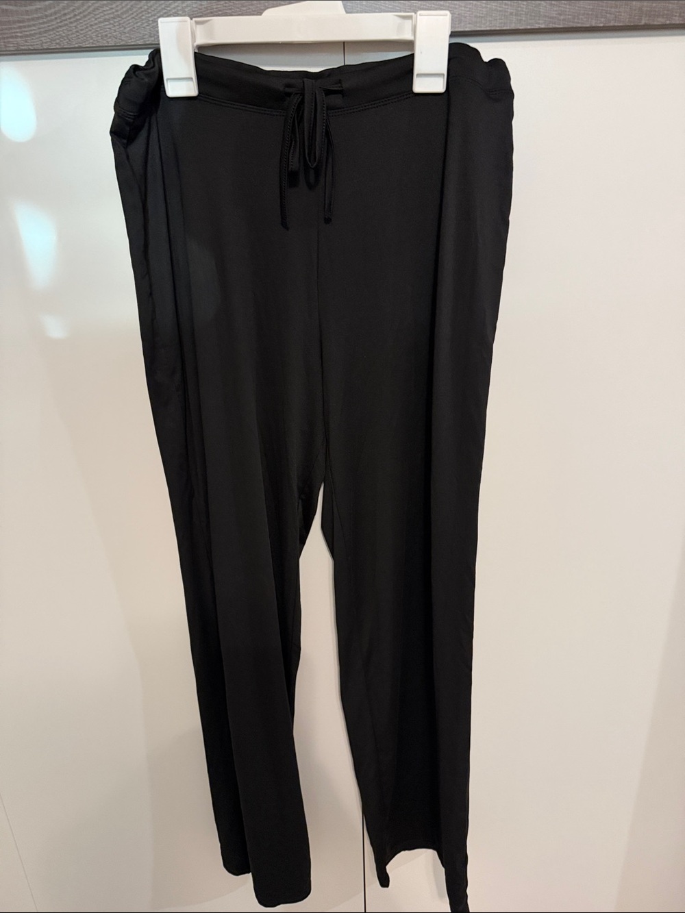 32 Degrees Black Drawstring Wide-Leg Lounge Pants